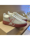 Louis Vuitton Time Out LV Initials Leather Sneakers 1A8MZB Pink/White 2020