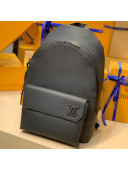 Louis Vuitton Men's Leather Matte  Aerogram Backpack M57079 Black 2021