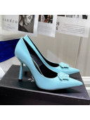 Versace La Medusa Patent Leather Pumps 9.5cm Blue 2021 08