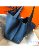 Hermes Picotin Lock Bag 22cm in Togo Calfskin Blue Agate 2020