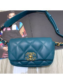 Chanel Quilted Leather 19 Belt Bag/Waist Bag Turquoise 2019 