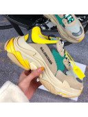 Balenciaga Triple S Sneakers Grey/Green/Yellow