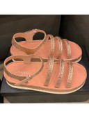 Chanel Crystal Platform Sandals G37140 Pink 2021