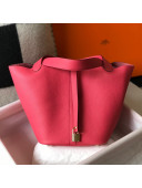 Hermes Picotin Lock Bag 22cm in Togo Calfskin Lipstick Pink 2021