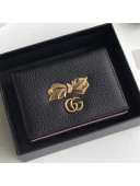 Gucci Leather Card Case With Bow 524289 Black 2018