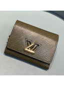 Louis Vuitton Twist XS Epi Leather Flap Wallet M67580 Green 2019