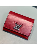 Louis Vuitton Twist XS Epi Leather Flap Wallet M68607 Burgundy 2019