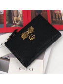 Gucci Leather Wallet With Bow ‎524300 Black 2018