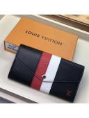 Louis Vuitton Stripes Epi Leather Sarah Wallet Black 2018