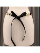 Chanel Lambskin Bow Belt AA7405 Black 2021