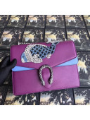 Gucci Dionysus Embroidered Medium Shoulder Bag 403348 Purple/Blue