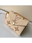 Louis Vuitton Victorine Wallet in Giant Monogram Leather M80086 Cream White/Dusty Pink 2021