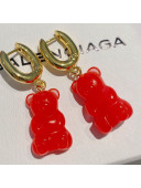 Balenciaga Panda Earrings Red 2021