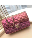 Chanel Iridescent Lambskin Classic Mini Flap Bag A69900 Purple/Pink 2021 TOP