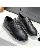 Chanel Calfskin Lace-ups Sneakers G37238 Black 2021