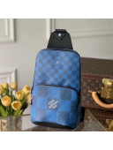 Louis Vuitton Men's Avenue Slingbag in Blue Damier Canvas N50024 2021