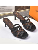 Louis Vuitton Revival Strap Heel Slide Sandals 6.5cm Monogram Canvas 2021