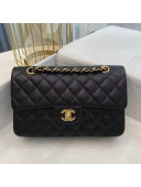 Chanel Lambskin Classic Small Flap Bag A01113 Black/Gold 2021