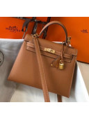 Hermes Kelly 25cm Top Handle Bag in Epsom Leather Brown 2020