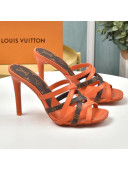 Louis Vuitton Revival Strap Heel Slide Sandals 10cm Orange 2021