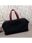 Gucci GG Canvas Duffle Travel Bag 146310 Black 2021