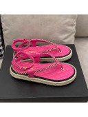 Chanel Lambskin Flat Thong Sandals G36921 Hot Pink 2020