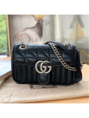 Gucci GG Marmont Geometric Leather Mini Shoulder Bag 446744 Black 2021