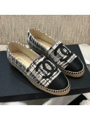 Chanel Tweed Flat Espadrilles G29762 Black 2021