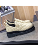 Bottega Veneta Quilted Lambskin Flat Loafers Light Beige 2020