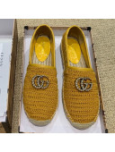 Gucci GG Crochet Knit Espadrille Gold 2019