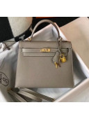 Hermes Kelly 25cm Top Handle Bag in Epsom Leather Asphalt Grey 2020