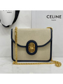 Celine Lutch Sulky Chain Mini Bag in Textile and Calfskin Beige 2021