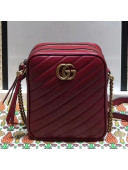 Gucci GG Marmont Leather Mini Chain Bag 546581 Red 2019