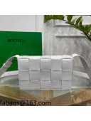 Bottega Veneta Cassette Small Crossbody Bag in Laminated Leather 578004 White 2021