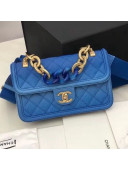 Chanel Grained Calfskin Sunset On The Sea Small Flap Bag AS0061 Blue 2019