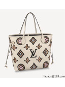 Louis Vuitton Neverfull MM Tote Bag in Cream Monogram Canvas M45819 2021