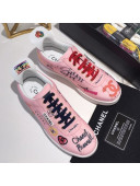 Chanel COCO Graffiti Sneakers Pink 2019