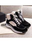 Chanel Shearling Wool Short Boots White/Black 04 2020