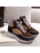 Chanel Shearling Wool Short Boots Brown/Black 06 2020