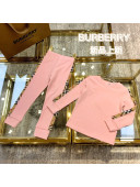 Burberry Top and Pants for Kids BTP121404 Pink 2021