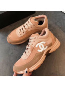 Chanel Suede Calfskin Sneakers G34360 Apricot 2019