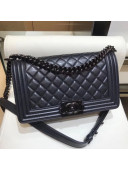 Chanel Quilted Lambskin Classic Boy Flap Bag 67086 Black 2019