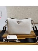 Prada Saffiano Leather Shoulder Bag with Strap 2VH113 White 2020