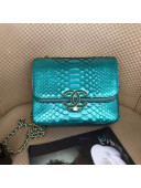 Chanel Python & Lambskin Small Flap Bag A57277 Paon 2018