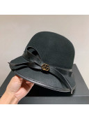 Gucci Wool Bucket Hat with GG Bow Black 2020