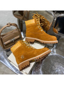 Jimmy Choo x Timberland Suede Wool Short Boots Tan Brown 2020