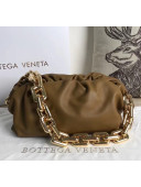 Bottega Veneta The Chain Pouch Clutch Bag With Square Ring Chain Cammello Brown 2020