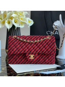 Chanel Tweed Medium Flap Bag Red/Black 2020