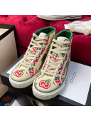 Gucci Tennis 1977 High Top Sneakers in GG Apple Canvas 12 2020 (For Women and Men)