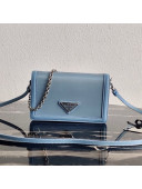 Prada Nylon and Leather Mini Bag 1BP019 Blue 2020